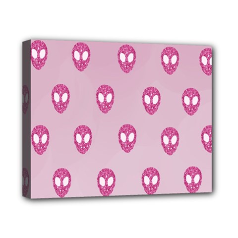 Alien Pattern Pink Canvas 10  X 8  by BangZart