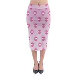 Alien Pattern Pink Midi Pencil Skirt by BangZart