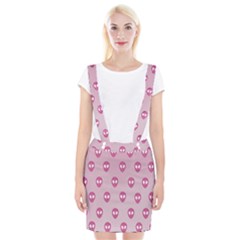 Alien Pattern Pink Braces Suspender Skirt by BangZart