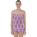 Alien Pattern Pink Babydoll Tankini Set View1