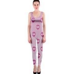 Alien Pattern Pink Onepiece Catsuit