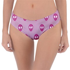 Alien Pattern Pink Reversible Classic Bikini Bottoms