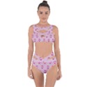 Alien Pattern Pink Bandaged Up Bikini Set  View1