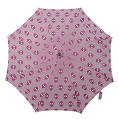 Alien Pattern Pink Hook Handle Umbrellas (medium) by BangZart