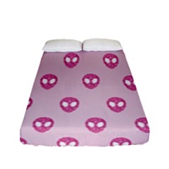 Alien Pattern Pink Fitted Sheet (full/ Double Size) by BangZart