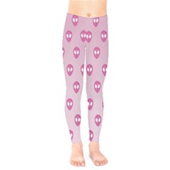 Alien Pattern Pink Kids  Legging