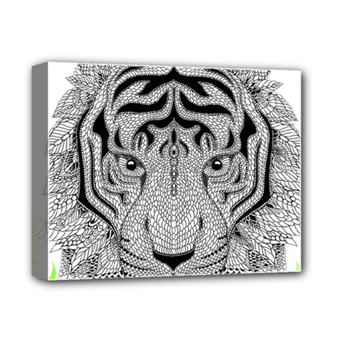 Tiger Head Deluxe Canvas 14  X 11  by BangZart