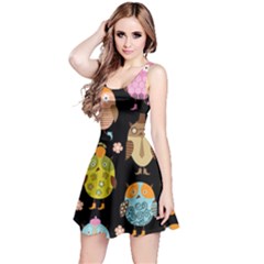 Cute Owls Pattern Reversible Sleeveless Dress by BangZart