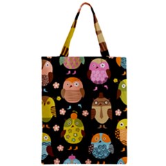 Cute Owls Pattern Zipper Classic Tote Bag by BangZart