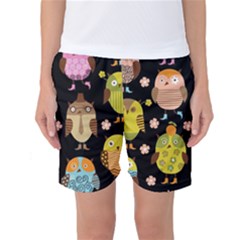 Cute Owls Pattern Women s Basketball Shorts by BangZart