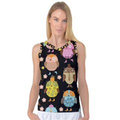 Cute Owls Pattern Women s Basketball Tank Top by BangZart