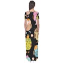 Cute Owls Pattern Short Sleeve Maxi Dress View2