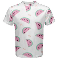 Watermelon Wallpapers  Creative Illustration And Patterns Men s Cotton Tee by BangZart