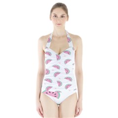 Watermelon Wallpapers  Creative Illustration And Patterns Halter Swimsuit by BangZart