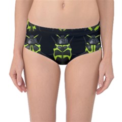 Beetles Insects Bugs Mid-waist Bikini Bottoms by BangZart