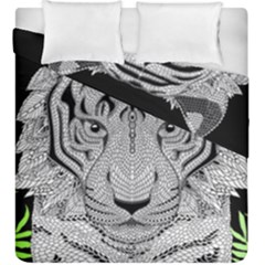 Tiger Head Duvet Cover Double Side (king Size) by BangZart