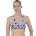 Skull Pattern Criss Cross Racerback Sports Bra View1