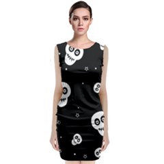 Skull Pattern Classic Sleeveless Midi Dress by BangZart