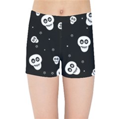 Skull Pattern Kids Sports Shorts