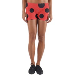 Abstract Bug Cubism Flat Insect Yoga Shorts by BangZart