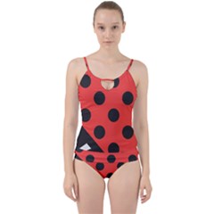 Abstract Bug Cubism Flat Insect Cut Out Top Tankini Set