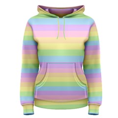 Cute Pastel Rainbow Stripes Women s Pullover Hoodie