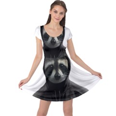 Gangsta Raccoon  Cap Sleeve Dresses by Valentinaart