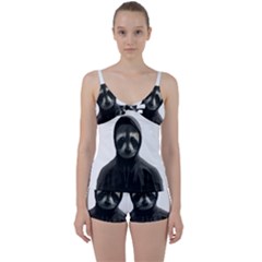 Gangsta Raccoon  Tie Front Two Piece Tankini by Valentinaart