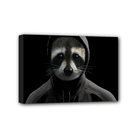 Gangsta Raccoon  Mini Canvas 6  X 4  by Valentinaart