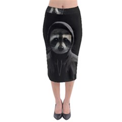 Gangsta Raccoon  Midi Pencil Skirt by Valentinaart