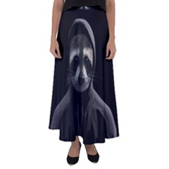 Gangsta Raccoon  Flared Maxi Skirt