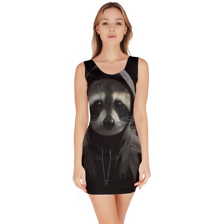 Gangsta raccoon  Bodycon Dress