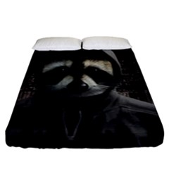 Gangsta Raccoon  Fitted Sheet (king Size) by Valentinaart