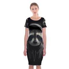 Gangsta Raccoon  Classic Short Sleeve Midi Dress by Valentinaart