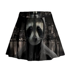 Gangsta Raccoon  Mini Flare Skirt by Valentinaart