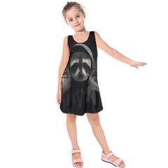 Gangsta Raccoon  Kids  Sleeveless Dress