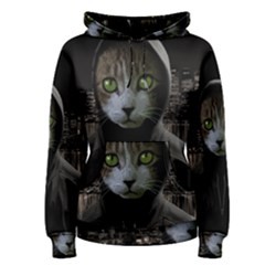 Gangsta Cat Women s Pullover Hoodie by Valentinaart