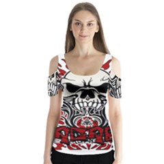 Acab Tribal Butterfly Sleeve Cutout Tee 