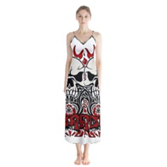 Acab Tribal Button Up Chiffon Maxi Dress