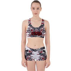 Acab Tribal Work It Out Sports Bra Set by Valentinaart