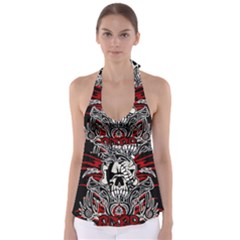 Acab Tribal Babydoll Tankini Top by Valentinaart