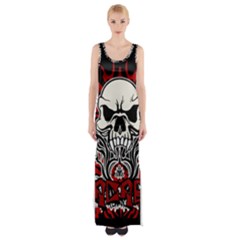 Acab Tribal Maxi Thigh Split Dress by Valentinaart