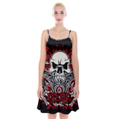 Acab Tribal Spaghetti Strap Velvet Dress by Valentinaart