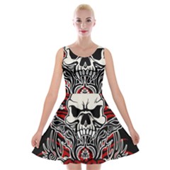 Acab Tribal Velvet Skater Dress by Valentinaart