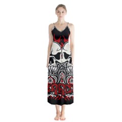 Acab Tribal Button Up Chiffon Maxi Dress