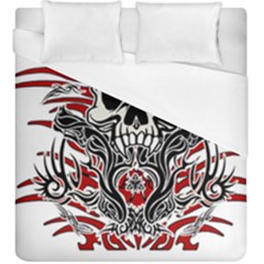 Skull Tribal Duvet Cover (king Size) by Valentinaart