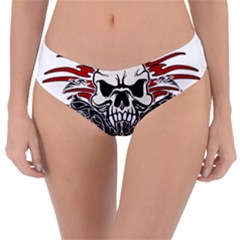 Skull Tribal Reversible Classic Bikini Bottoms by Valentinaart