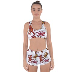 Ornate Lizards Racerback Boyleg Bikini Set