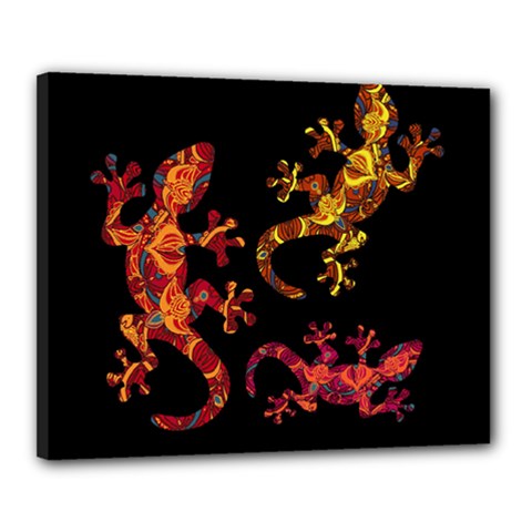 Ornate Lizards Canvas 20  X 16  by Valentinaart