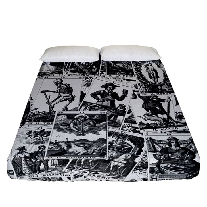 Tarot cards pattern Fitted Sheet (California King Size)